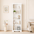 5-Tier Bookcase 61" H Tall, Wooden Bookshelf with one Adjustable Shelves