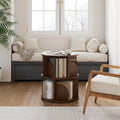 Rotating Bookshelf, 2 Tier Small Bookcase Corner Shelves Display Storage Tower Space-saving Revolving For Small Space