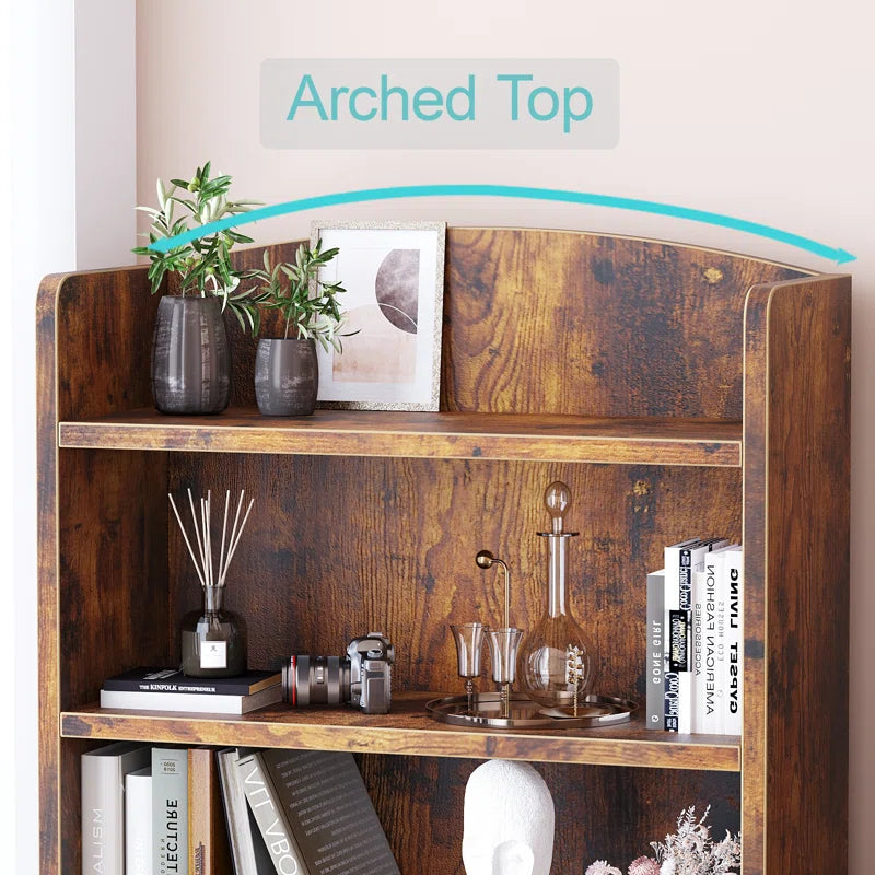5-Shelf Multi-Functional Modern Wood Bookcase