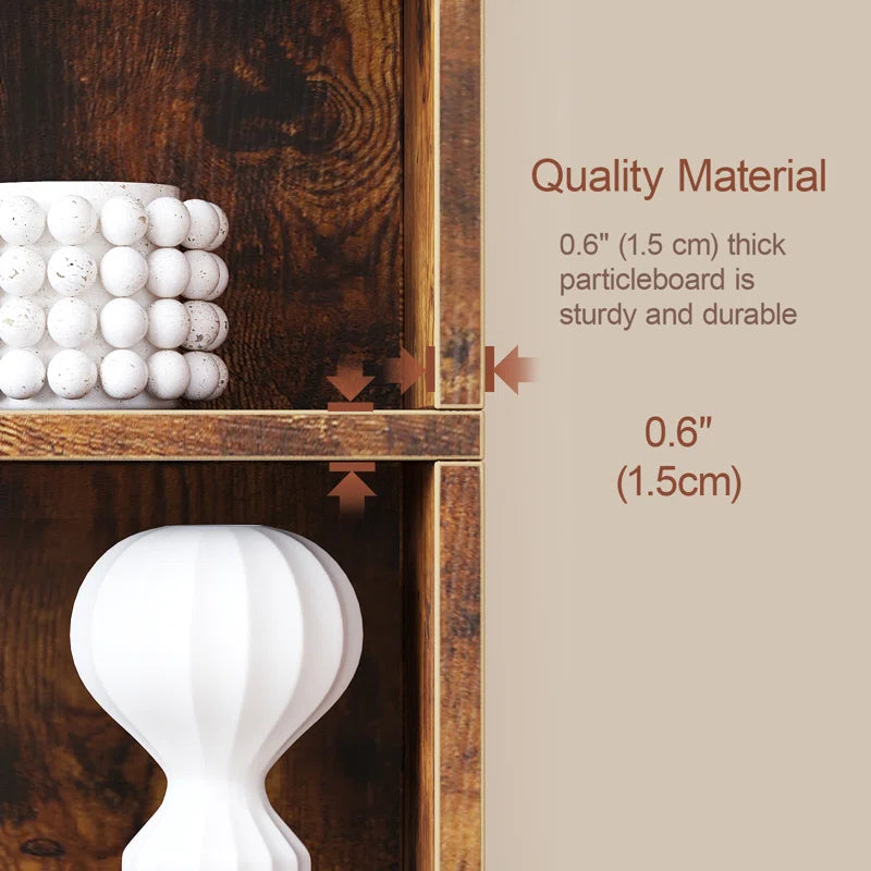 5-Shelf Multi-Functional Modern Wood Bookcase
