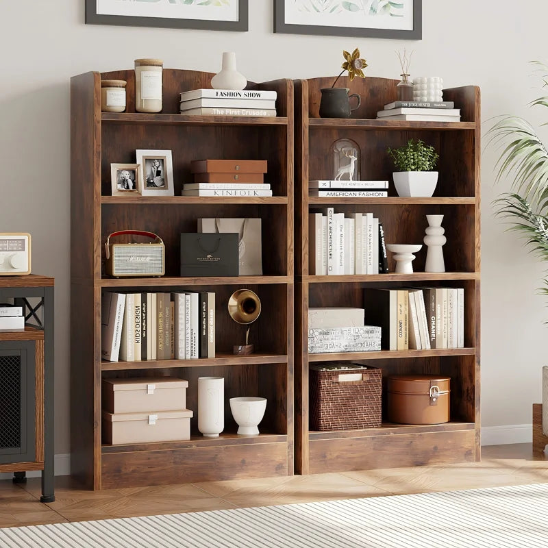 5-Shelf Multi-Functional Modern Wood Bookcase